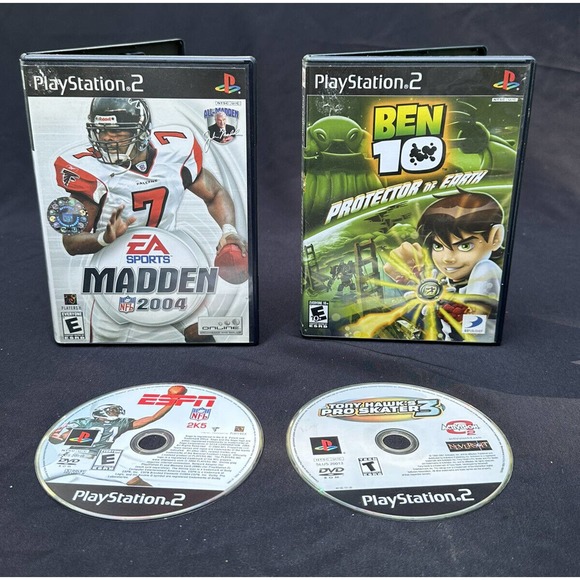 Ben 10 And Madden Boxes ESPN & Tony Hawk Games Only Ps2 Vintage -S11